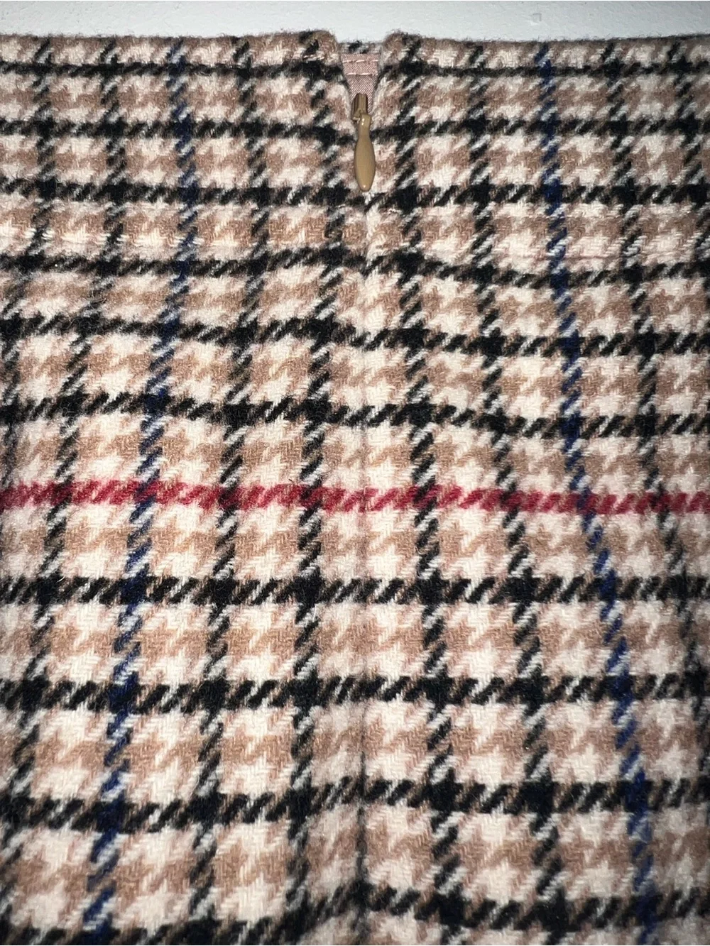 J. Crew Mini Skirt Women's Size 2 Multicolor Wool Houndstooth Plaid Back Zip